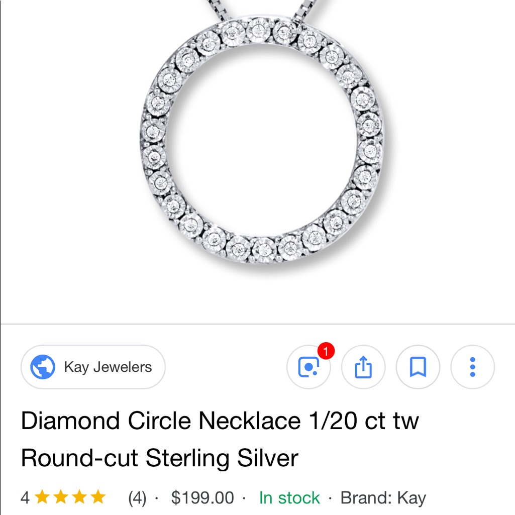 Diamond Necklace 120 Ct Tw Round-Cut Silver 115$